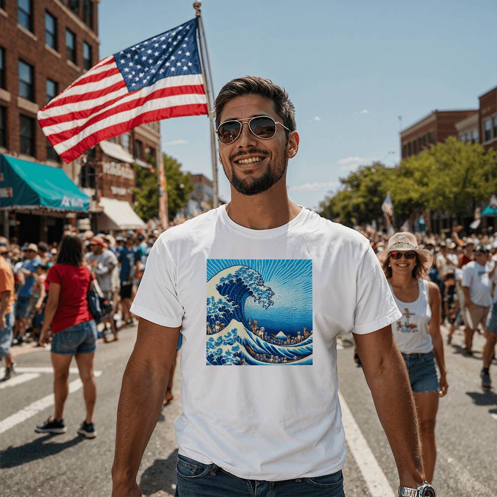 Dog Blue Wave Election Bella + Canvas Jersey Tee