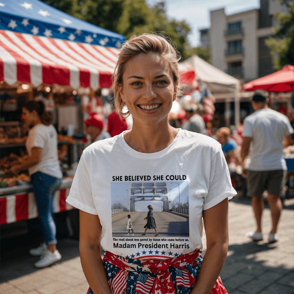 Madam President Harris Election Bella + Canvas Jersey Tee