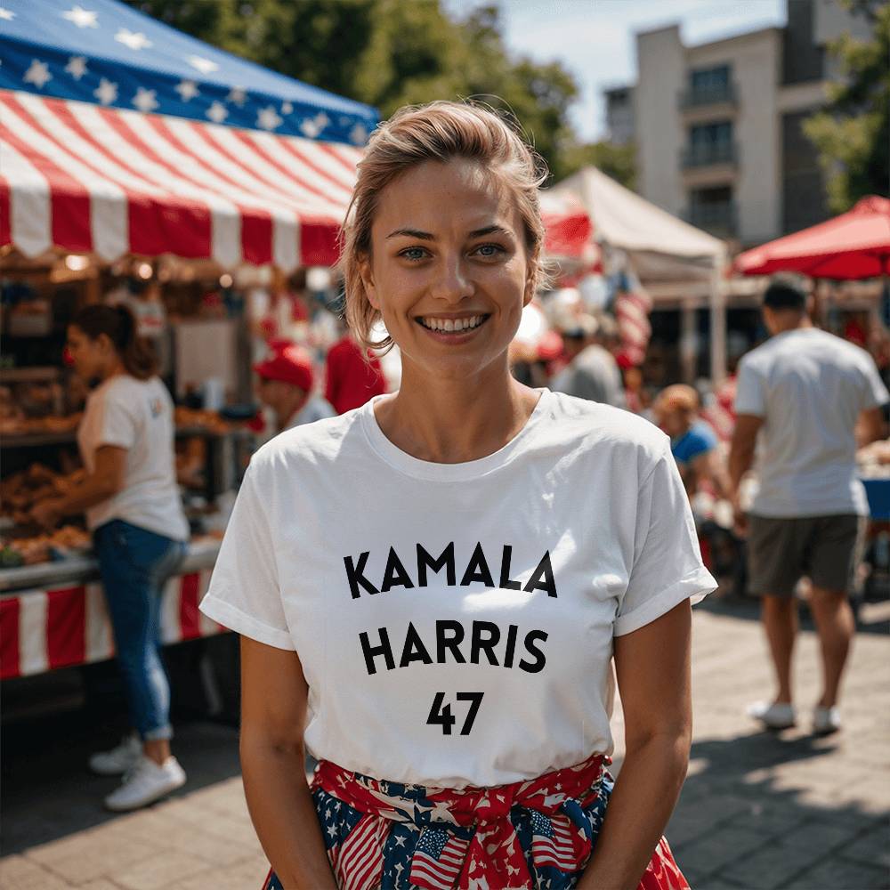 Kamala Harris 47 Election Bella + Canvas Jersey Tee