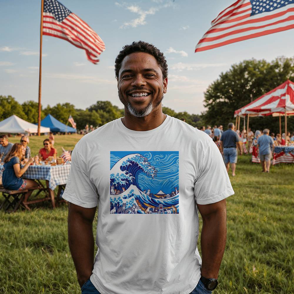 Cats & Dogs Blue Wave Election Bella + Canvas Jersey Tee