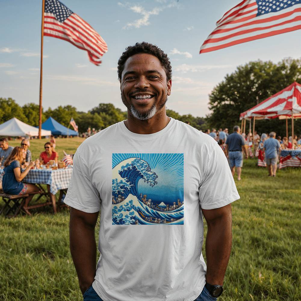 Dog Blue Wave Election Bella + Canvas Jersey Tee