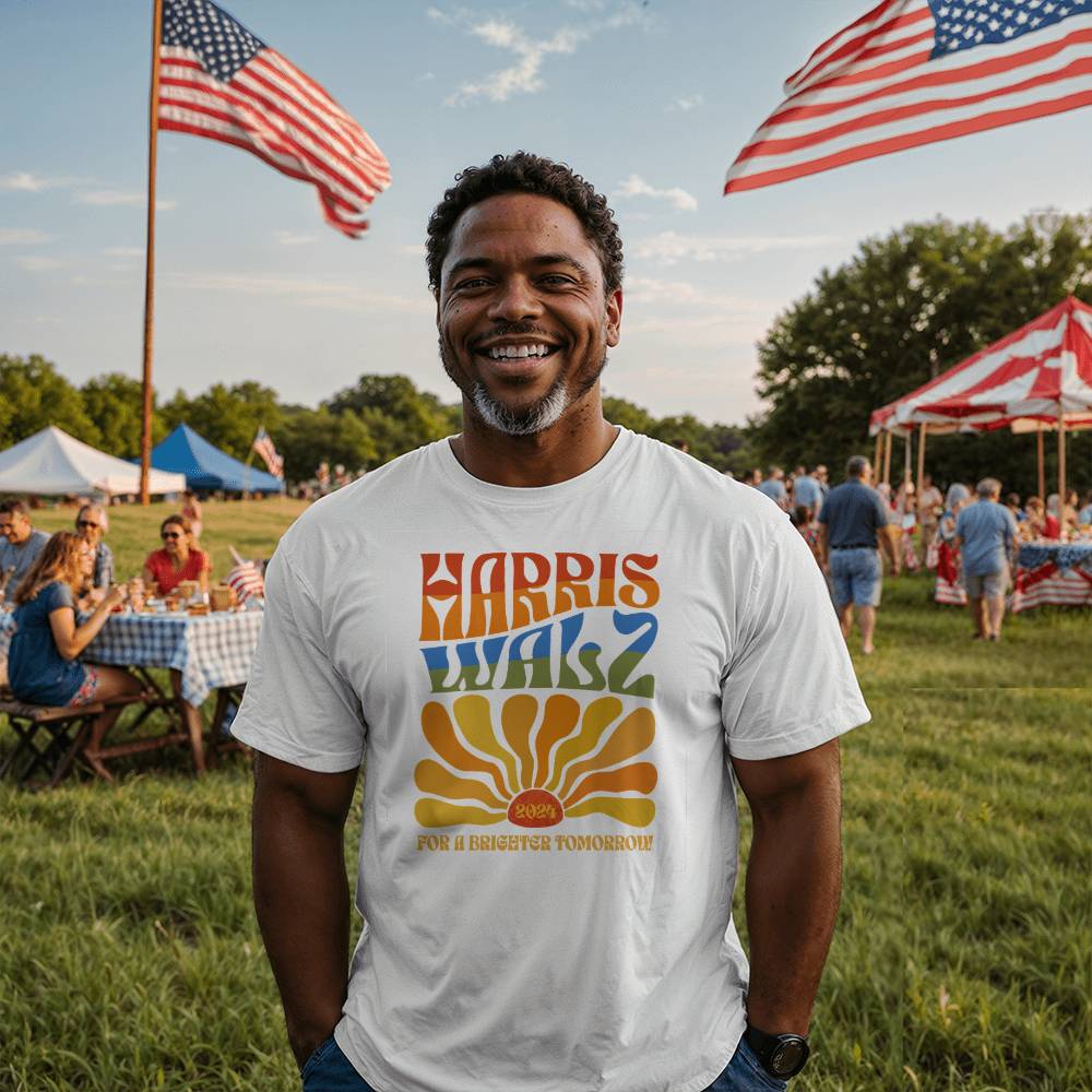 Harris Walz For A Brighter Tomorrow Election Bella + Canvas Jersey Tee