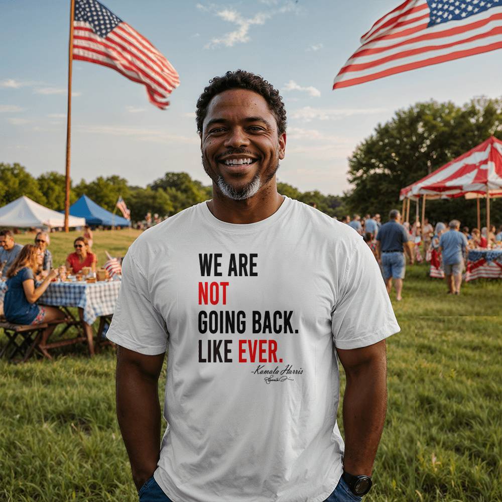 WE Are Not Going Back Harris Election Bella + Canvas Jersey Tee
