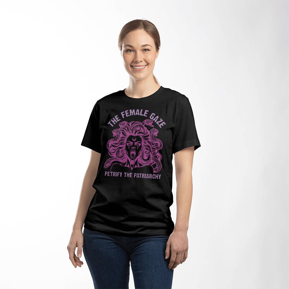 The Female Gaze Petrify he Patriarchy Jersey Tee Bella + Canvas