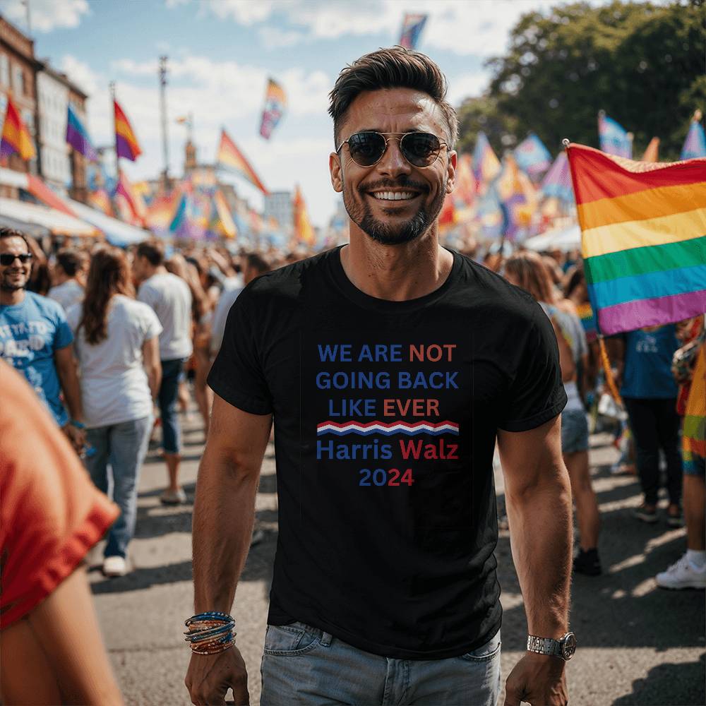 Harris Walz 2024 We Are No Going Back Election Bella + Canvas Jersey Tee