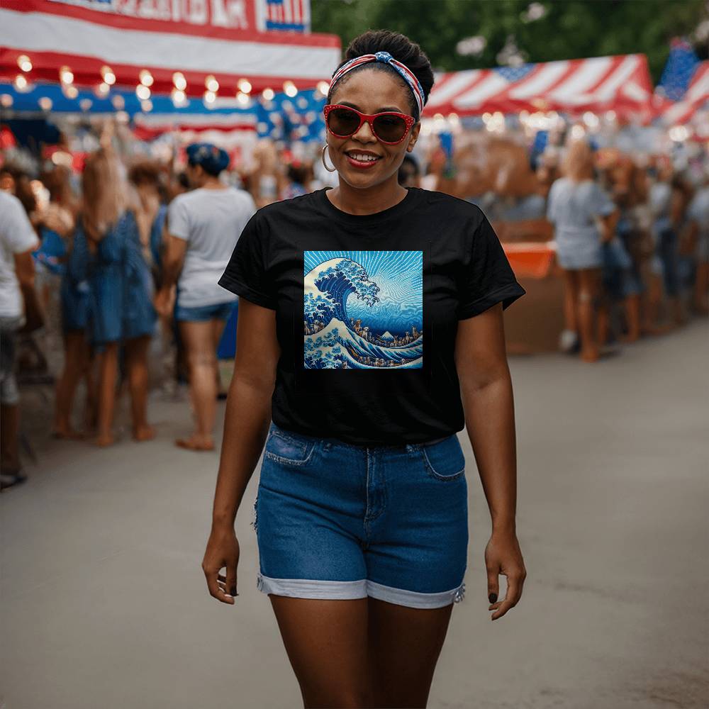 Dog Blue Wave Election Bella + Canvas Jersey Tee