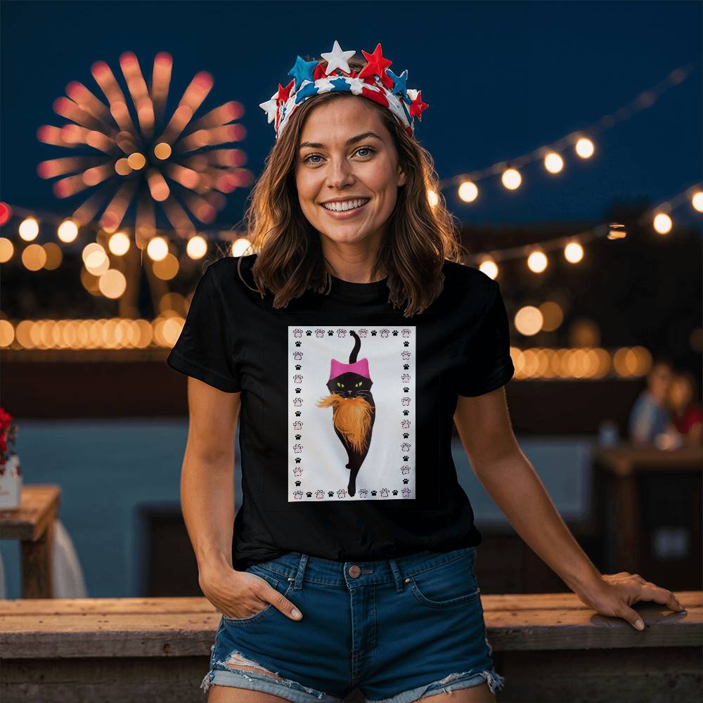 Pink Hat Pussy Cat Election Bella + Canvas 3001 Jersey Tee