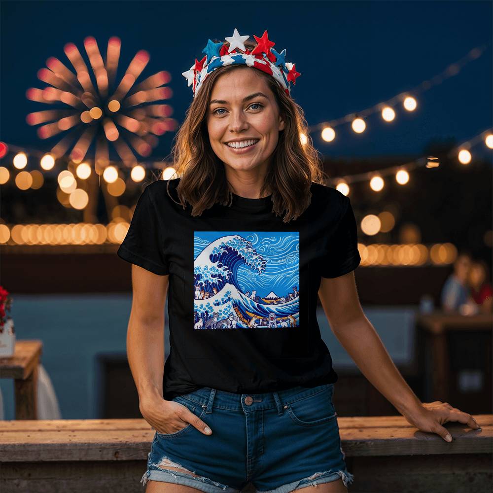 Cats & Dogs Blue Wave Election Bella + Canvas Jersey Tee