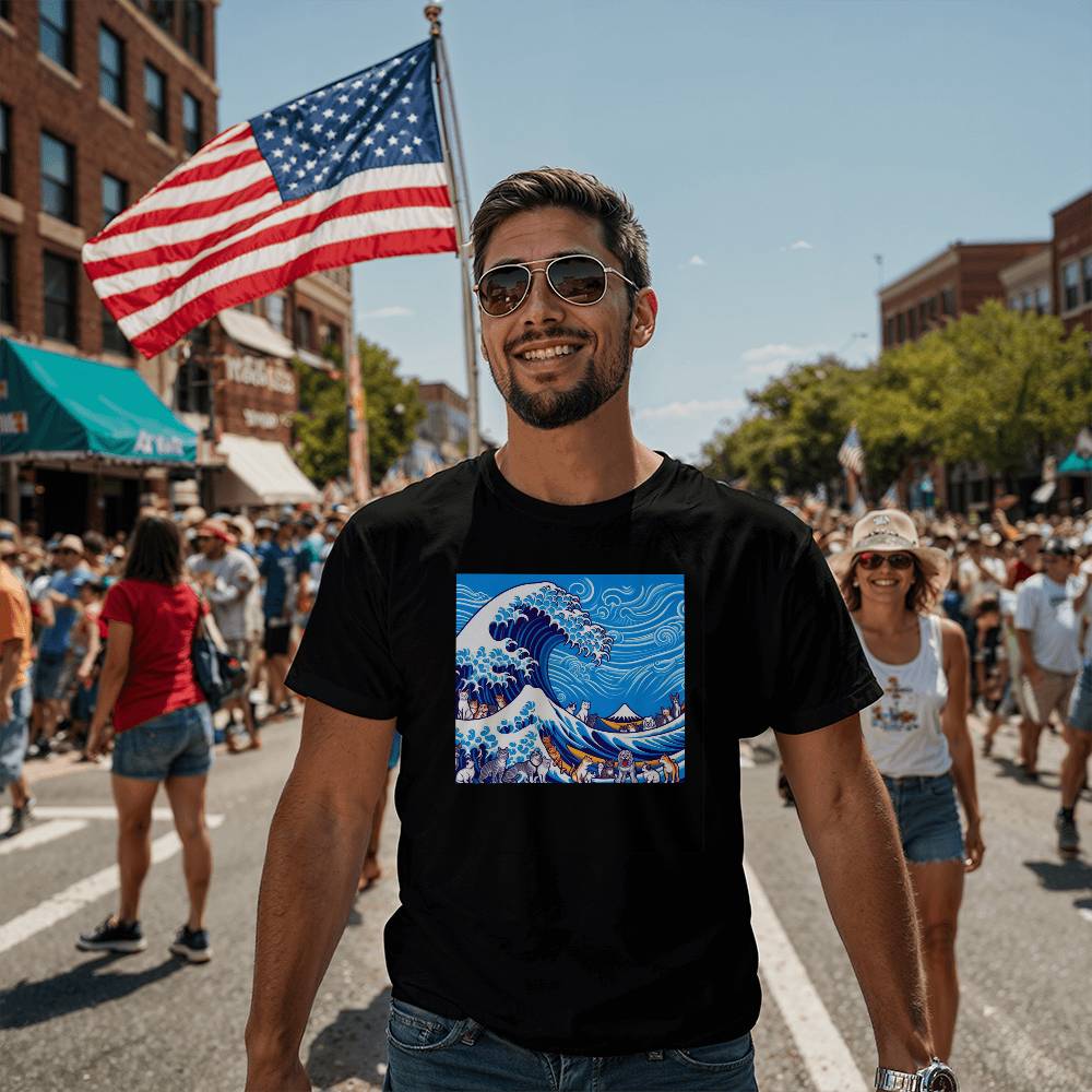 Cats & Dogs Blue Wave Election Bella + Canvas Jersey Tee