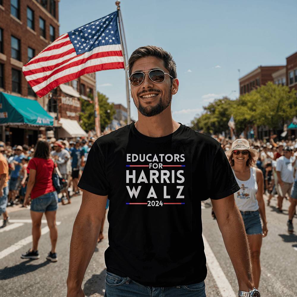Educators For Harris Walz Election Bella + Canvas Jersey Tee