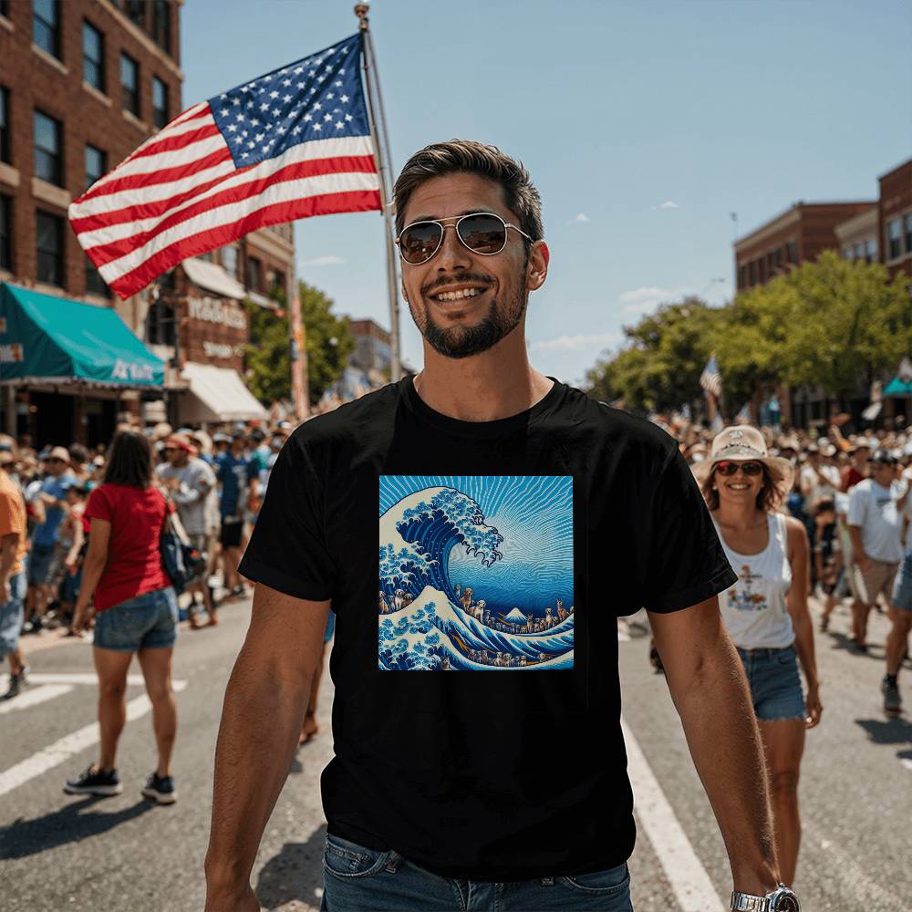 Dog Blue Wave Election Bella + Canvas Jersey Tee