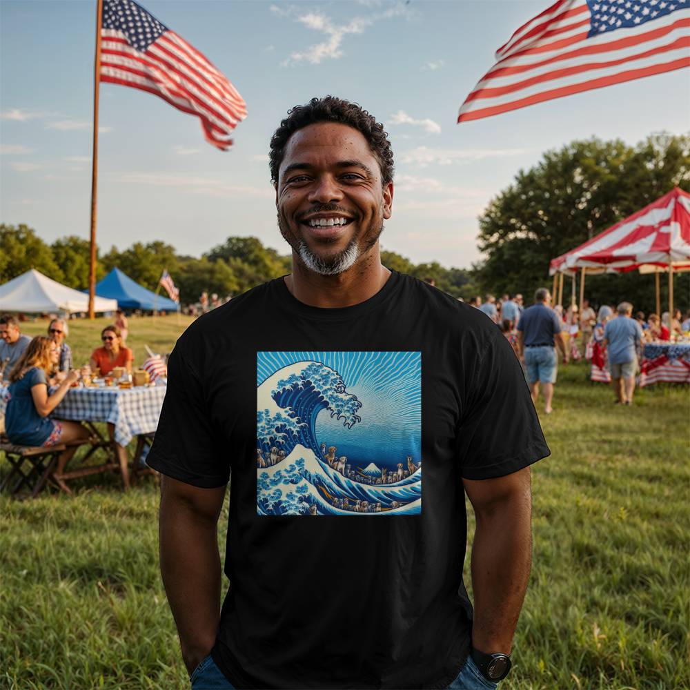 Dog Blue Wave Election Bella + Canvas Jersey Tee