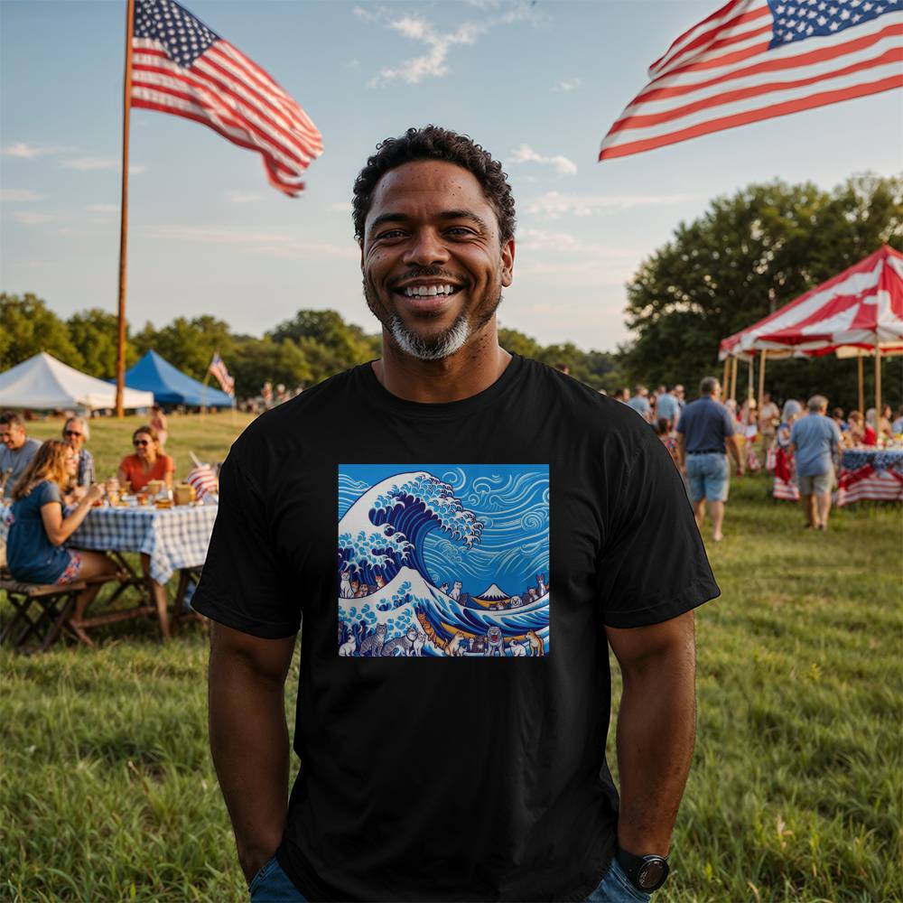 Cats & Dogs Blue Wave Election Bella + Canvas Jersey Tee