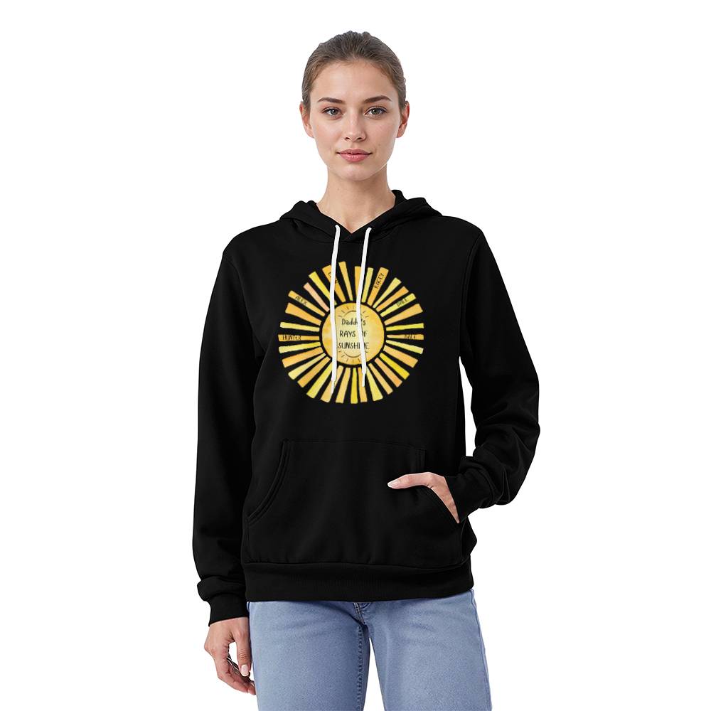Daddy's Rays Of Sunshine Pullover Fleece Hoodie Bella + Canvas 3719