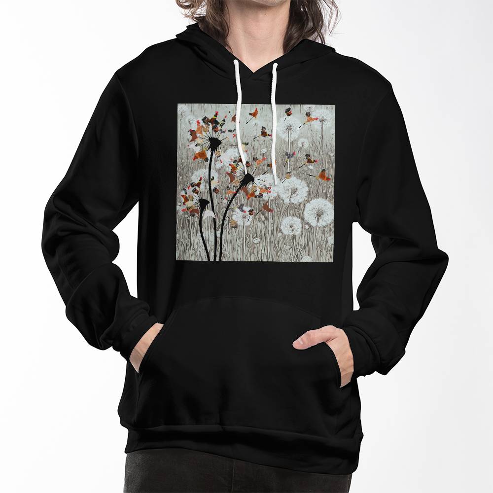 Dandelion Chicken Bella + Canvas 3719 Pullover Fleece Hoodie