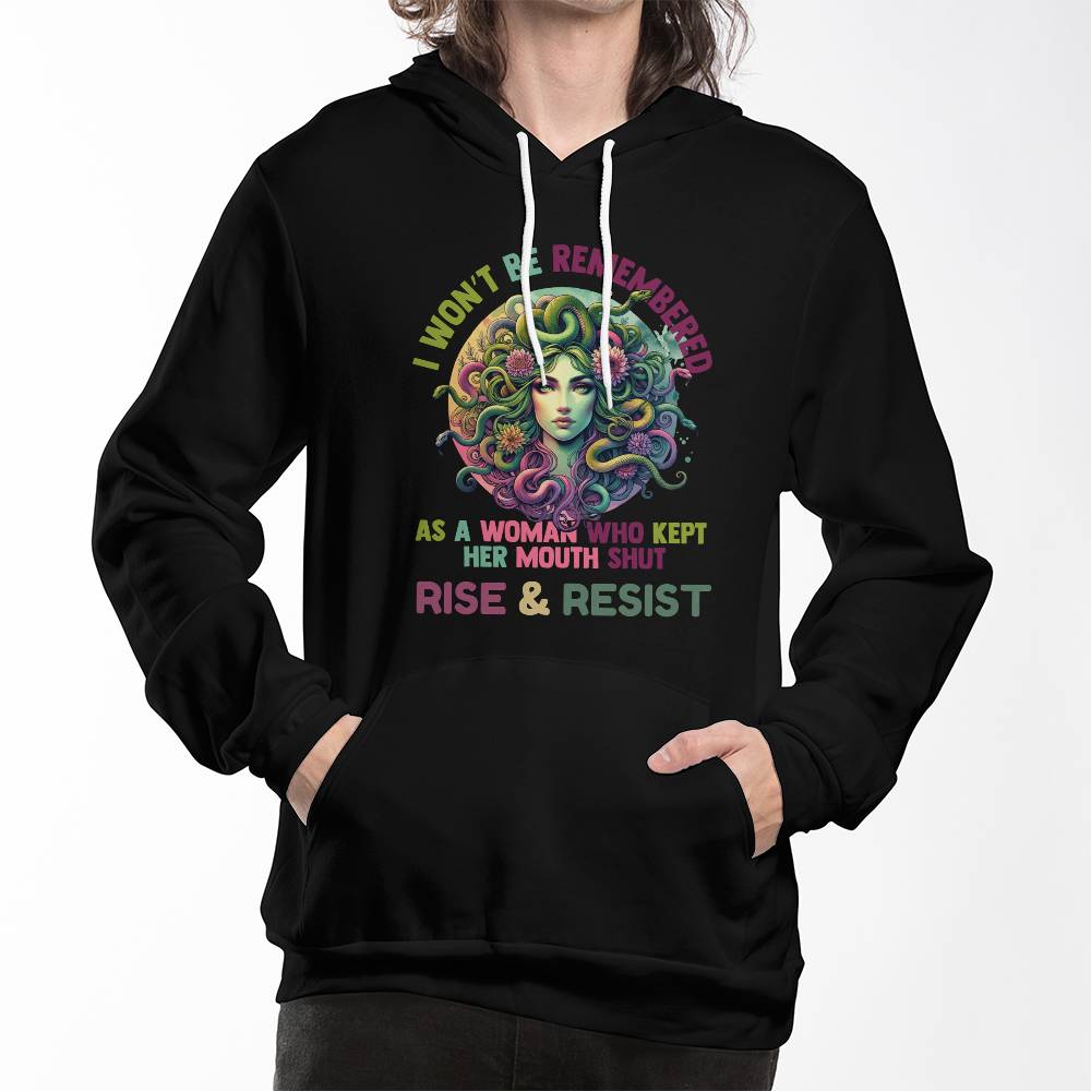 Rise & Resist, Resistance, Bella + Canvas Pullover Fleece Hoodie Sweatshirt