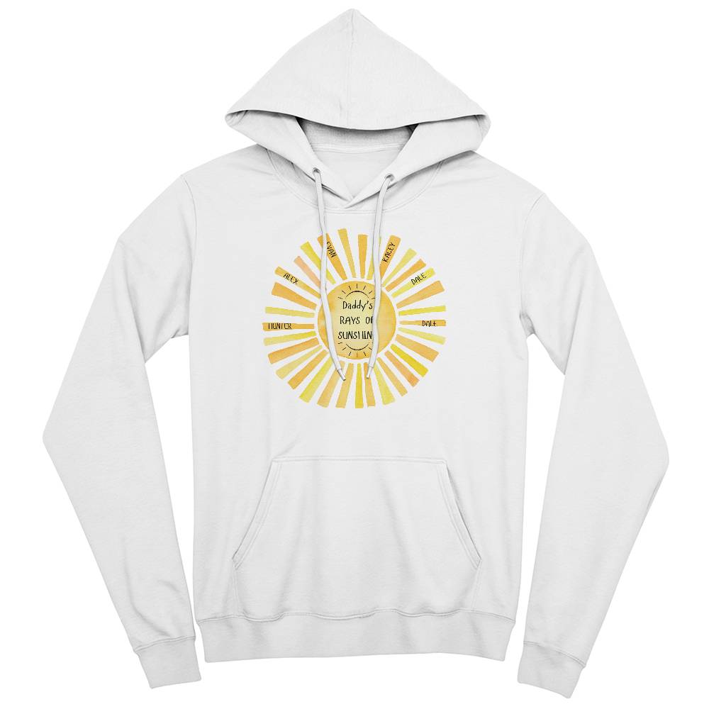 Daddy's Rays Of Sunshine Pullover Fleece Hoodie Bella + Canvas 3719