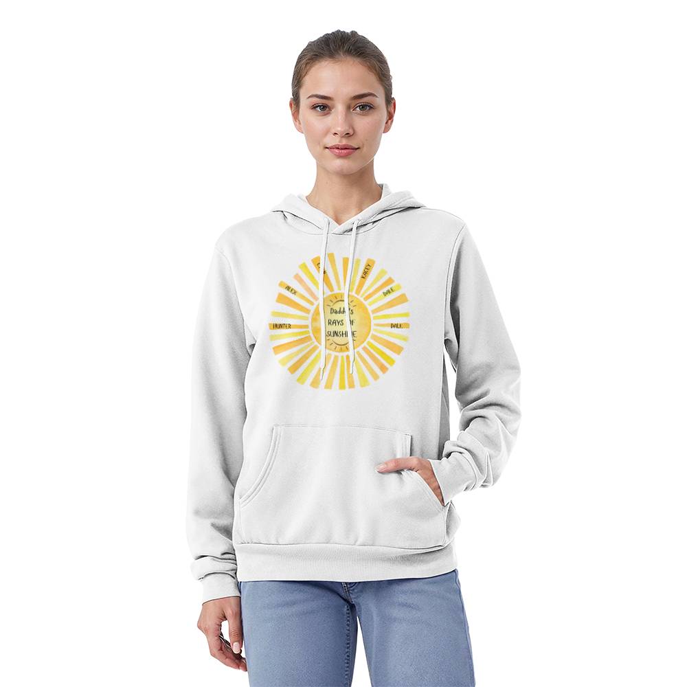 Daddy's Rays Of Sunshine Pullover Fleece Hoodie Bella + Canvas 3719