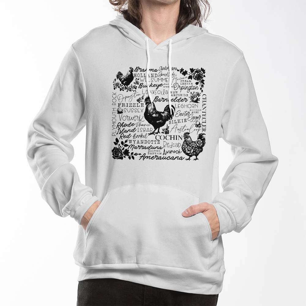 Chicken Subway Art Bella + Canvas 3719 Pullover Fleece Hoodie