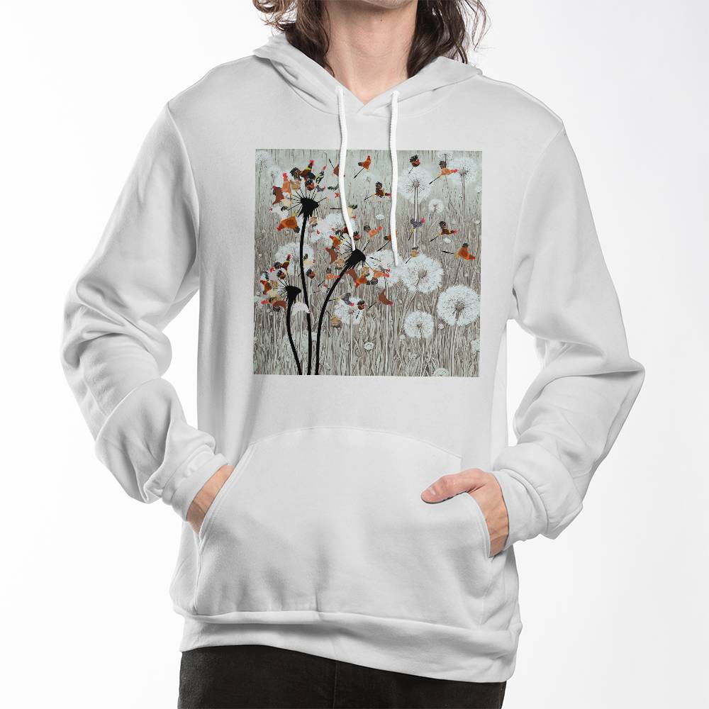 Dandelion Chicken Bella + Canvas 3719 Pullover Fleece Hoodie