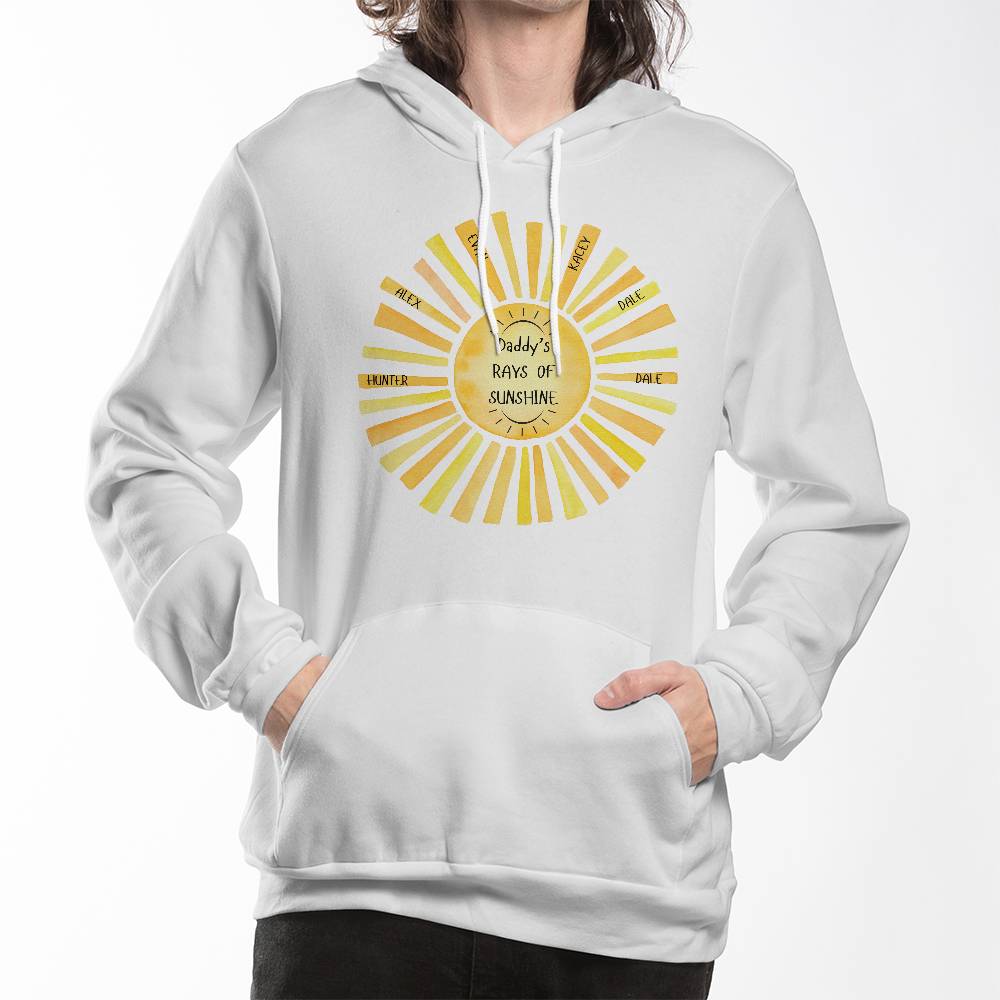Daddy's Rays Of Sunshine Pullover Fleece Hoodie Bella + Canvas 3719