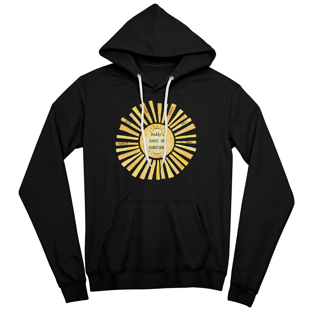 Daddy's Rays Of Sunshine Pullover Fleece Hoodie Bella + Canvas 3719