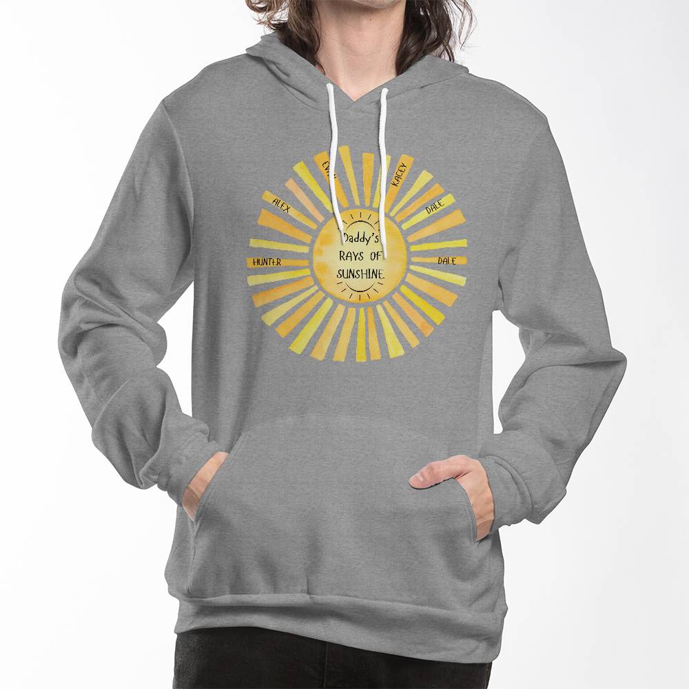 Daddy's Rays Of Sunshine Pullover Fleece Hoodie Bella + Canvas 3719