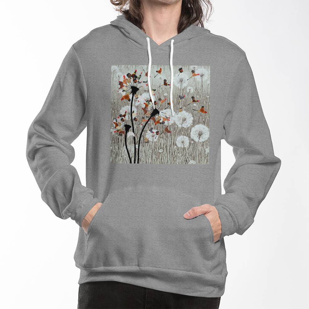 Dandelion Chicken Bella + Canvas 3719 Pullover Fleece Hoodie