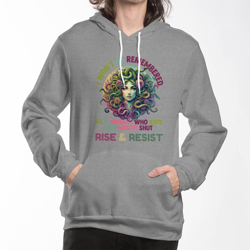 Rise & Resist, Resistance, Bella + Canvas Pullover Fleece Hoodie Sweatshirt