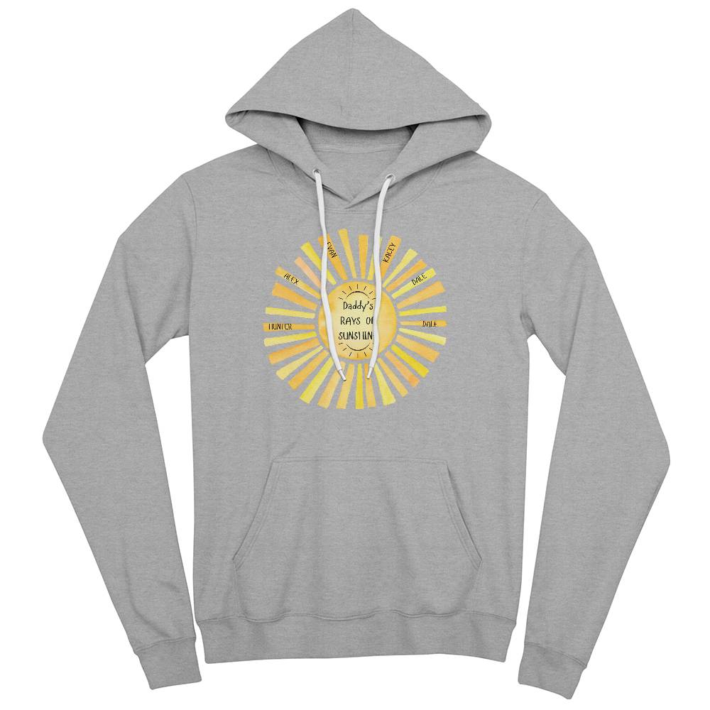 Daddy's Rays Of Sunshine Pullover Fleece Hoodie Bella + Canvas 3719