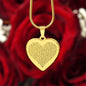 Personalized Who I Am Engraved Heart Pendant Necklace