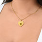 Spinning Out Waiting For Ya To Pull Me In Engraved Heart Pendant Necklace
