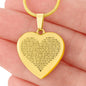 Personalized Who I Am Engraved Heart Pendant Necklace