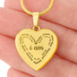 Personalized I Am Bible Verse Inspirational Engraved Heart Pendant Necklace