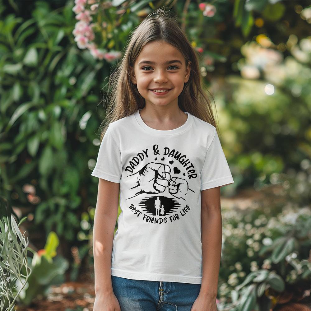 Daddy & Daughter Bes Friends For Life Youth T-Shirt Bella + Canvas 3001Y