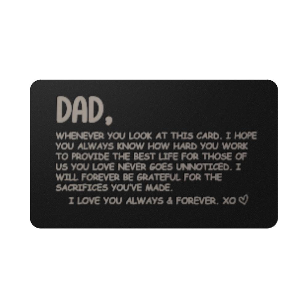 DAD Engraved Wallet Card