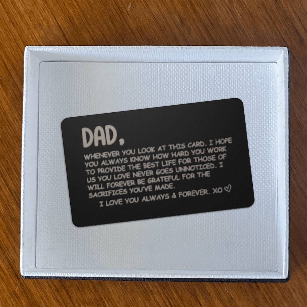 DAD Engraved Wallet Card