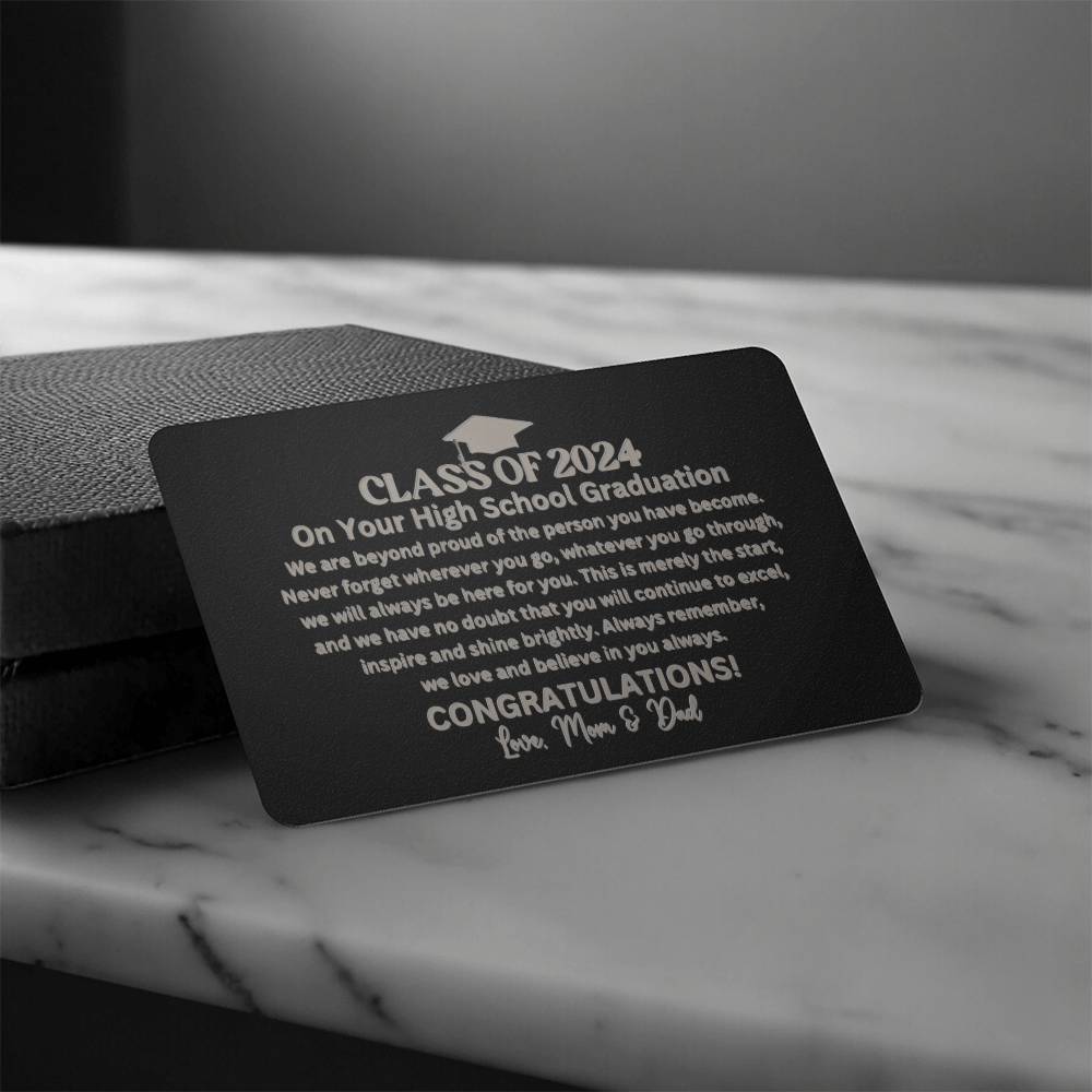 Personalized Class Of 2024 Engraved Wallet Card