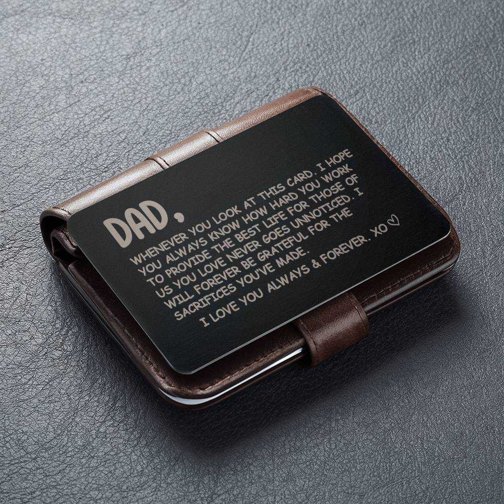 DAD Engraved Wallet Card