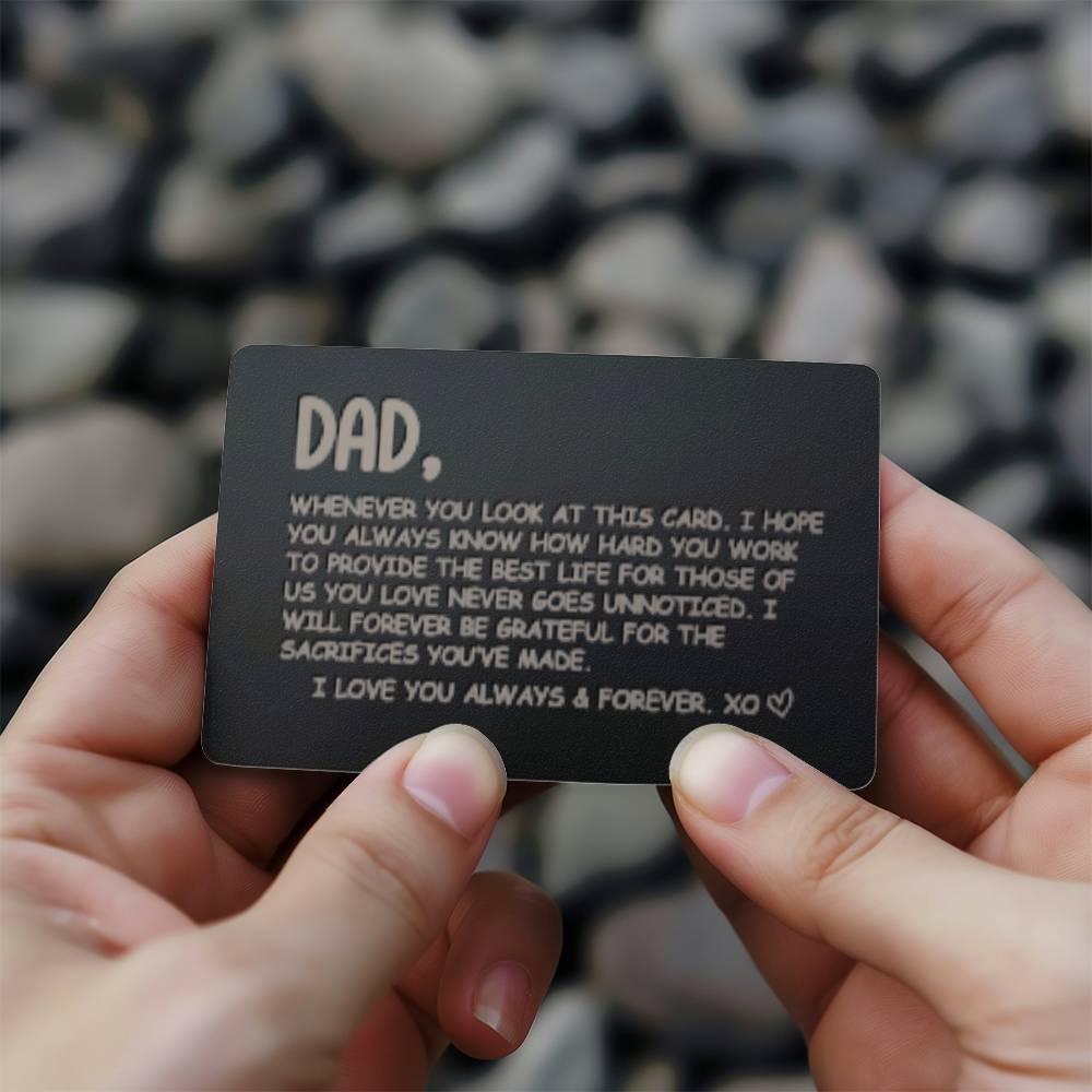 DAD Engraved Wallet Card