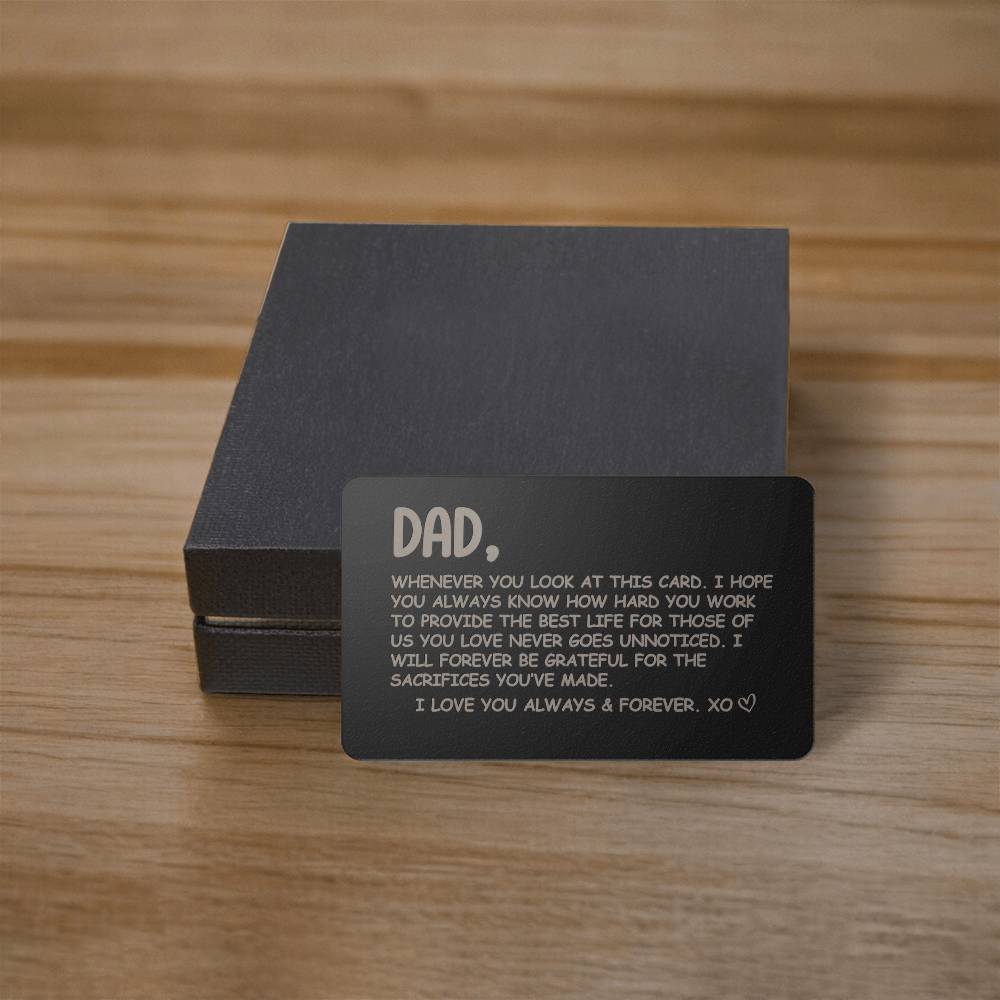 DAD Engraved Wallet Card