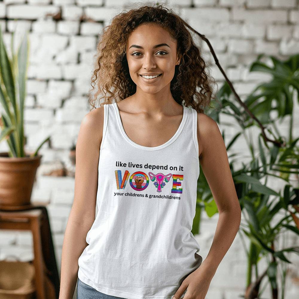 VOTE Election Adult Unisex Jersey Tank Bella + Canvas