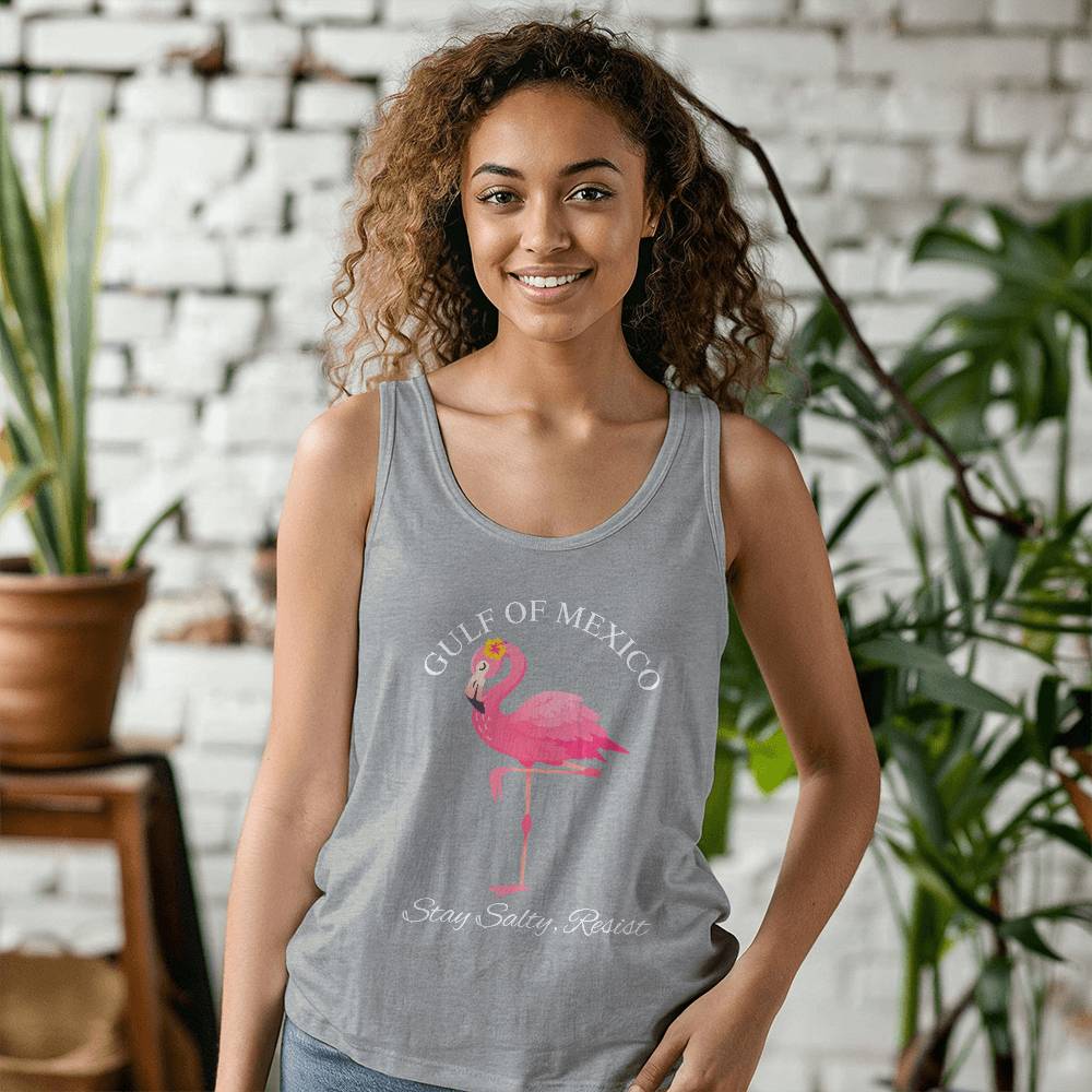 Gulf Of Mexico, Stay Salty Resist, Resistance, Bella + Canvas Unisex Jersey Tank
