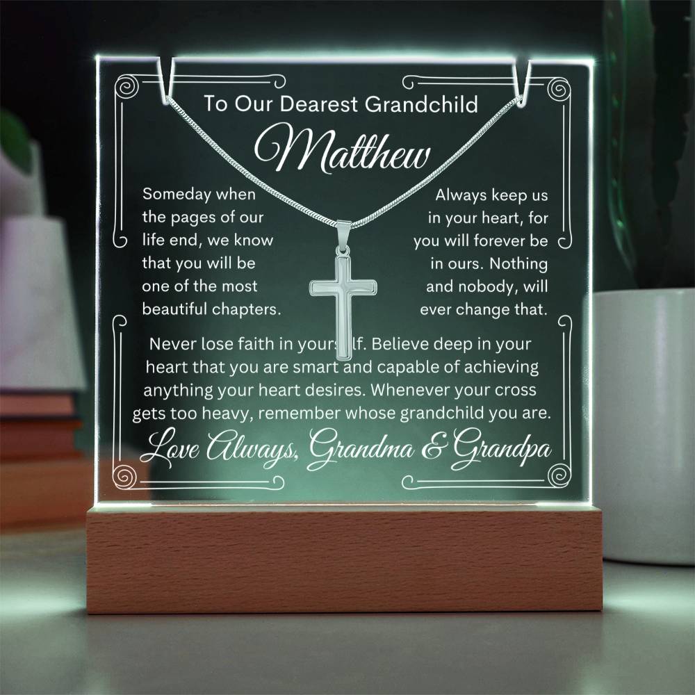 Grandchild Plaque & Cross
