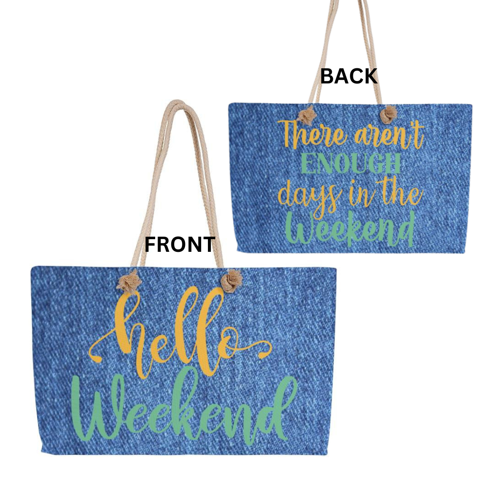 Hello Weekender Tote Bag