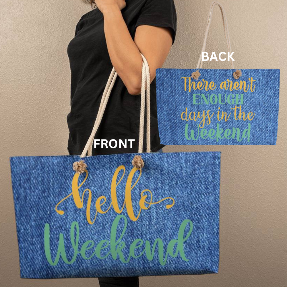 Hello Weekender Tote Bag
