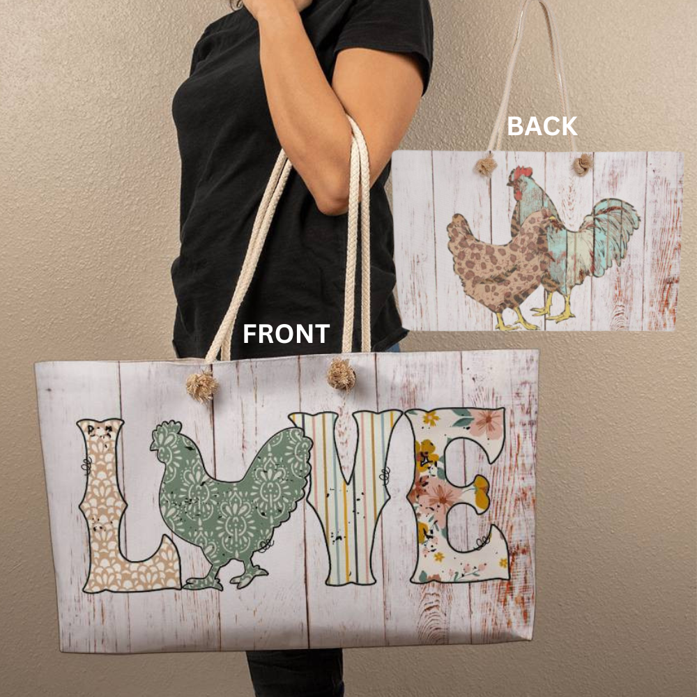 LOVE Chickens Weekender Tote Bag