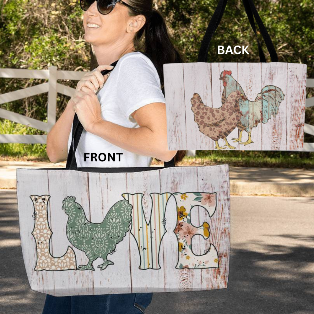 LOVE Chickens Weekender Tote Bag