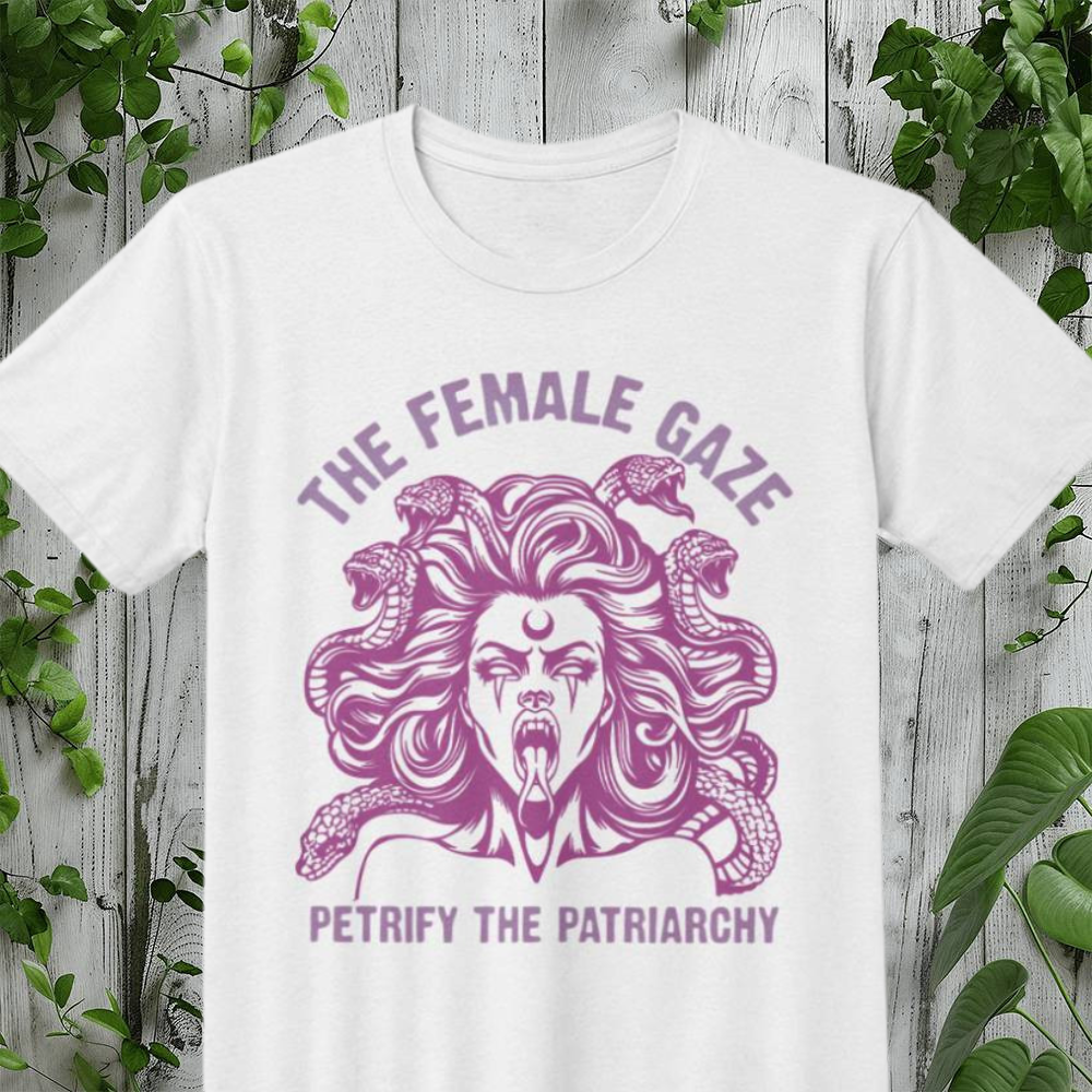The Female Gaze Petrify he Patriarchy Jersey Tee Bella + Canvas