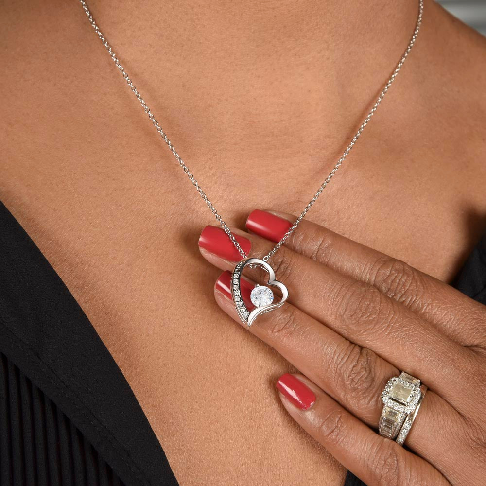 Soulmate Keepsake LED Lighted Acrylic Plaque With Forever Love Heart Pendant Necklace